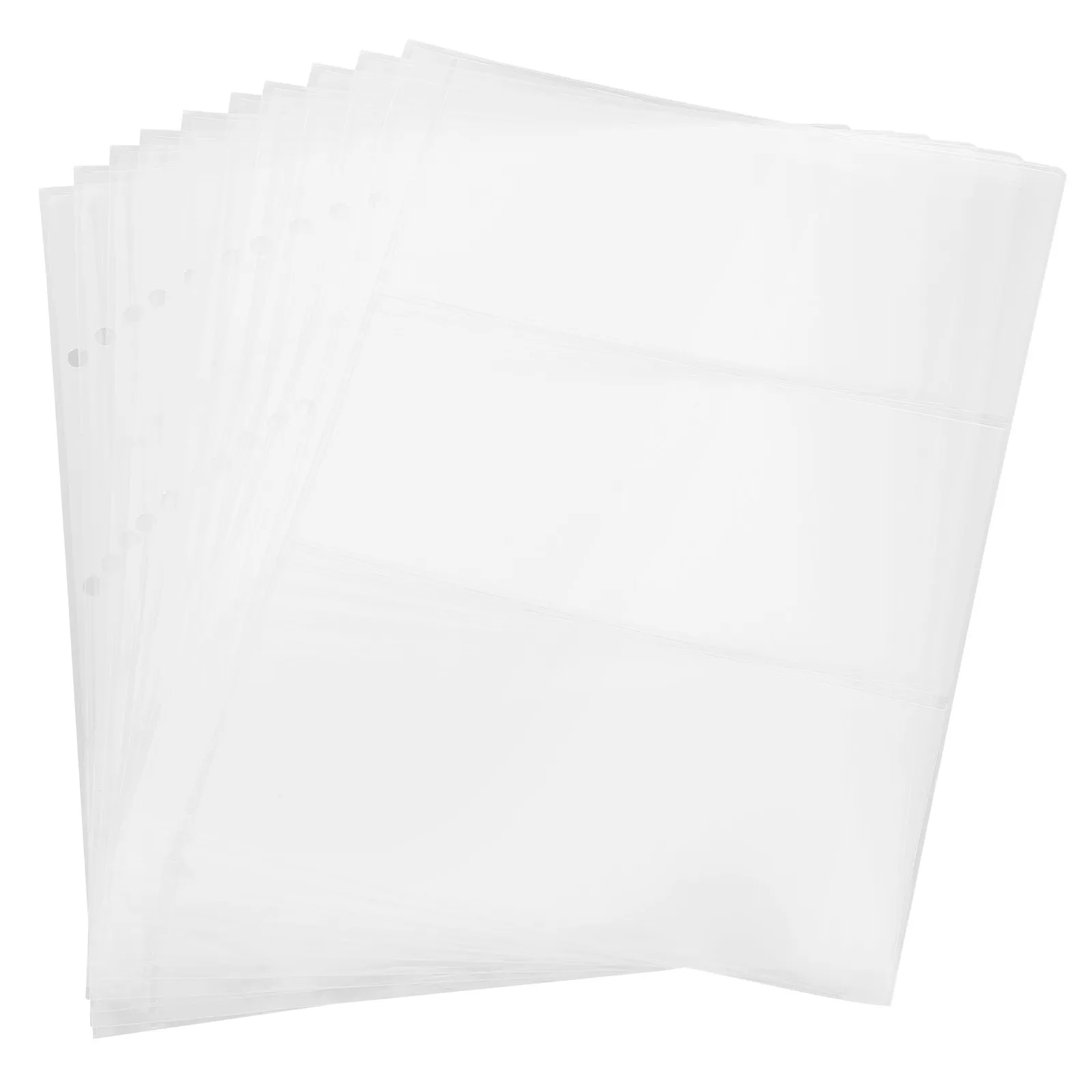 Banknote Collection Album Pages PVC Clear Currency Holder Pages Portable Page Inserts Protective Covers for Paper Money