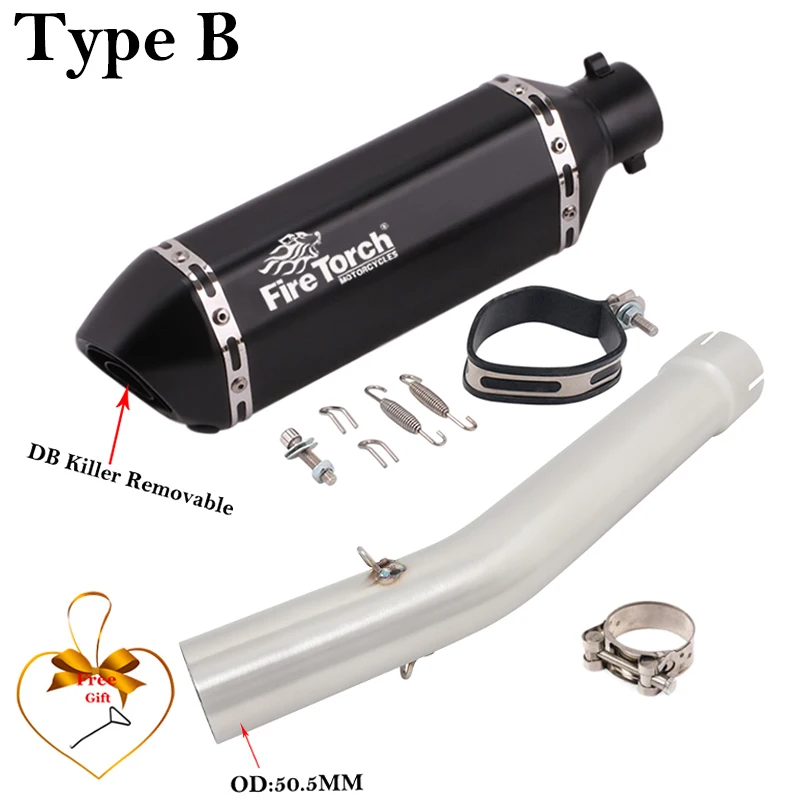 Slip On For YAMAHA YZF-R6 YZF R6 1998 - 2005 Motorcycle Exhaust System Middle Link Pipe Escape Muffler With DB Killer - view 4