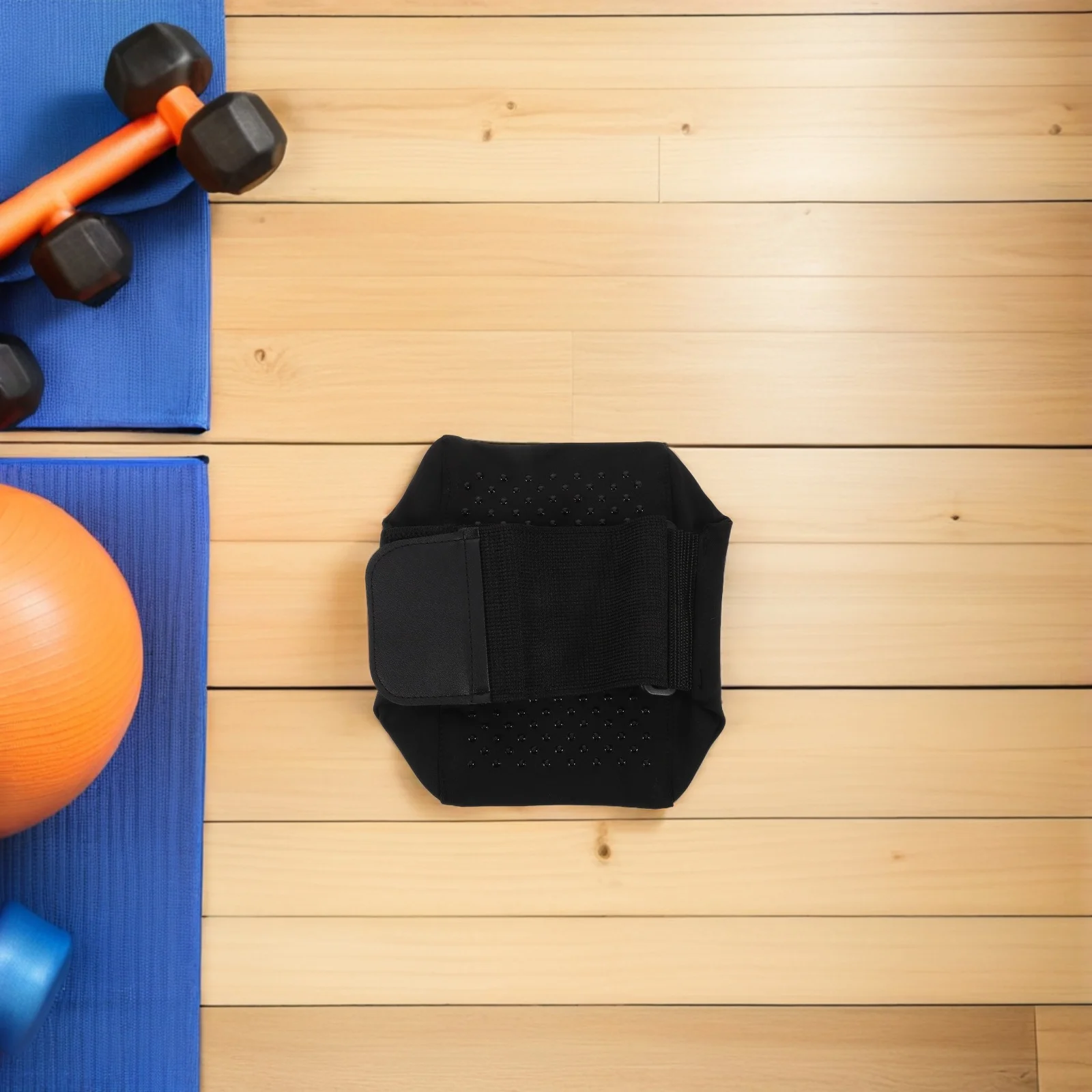 Picture 5: Men's Black Running Leg Band Phone Holder Adjustable Exercise Carrier Stable Sports Phone Belt Bag for Jogging Outdoor Fitness