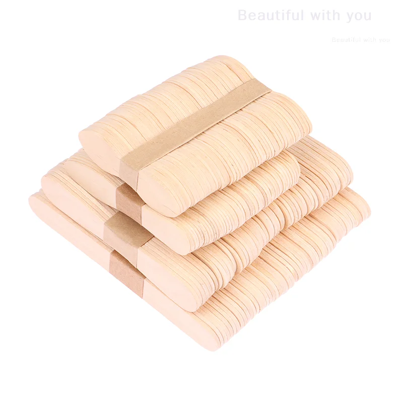 

50Pcs Wax Waxing Disposable Sticks Wood Tongue Depressor Spatula Woman Wooden Body Hair Removal Sticks Beauty Toiletry Kits