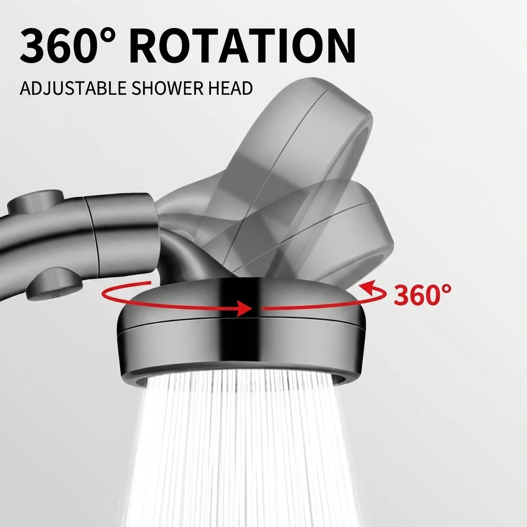 Dual Modes Oscillating Shower Head - One Device Endless Refreshment for Home Hygiene And Comfort image 3