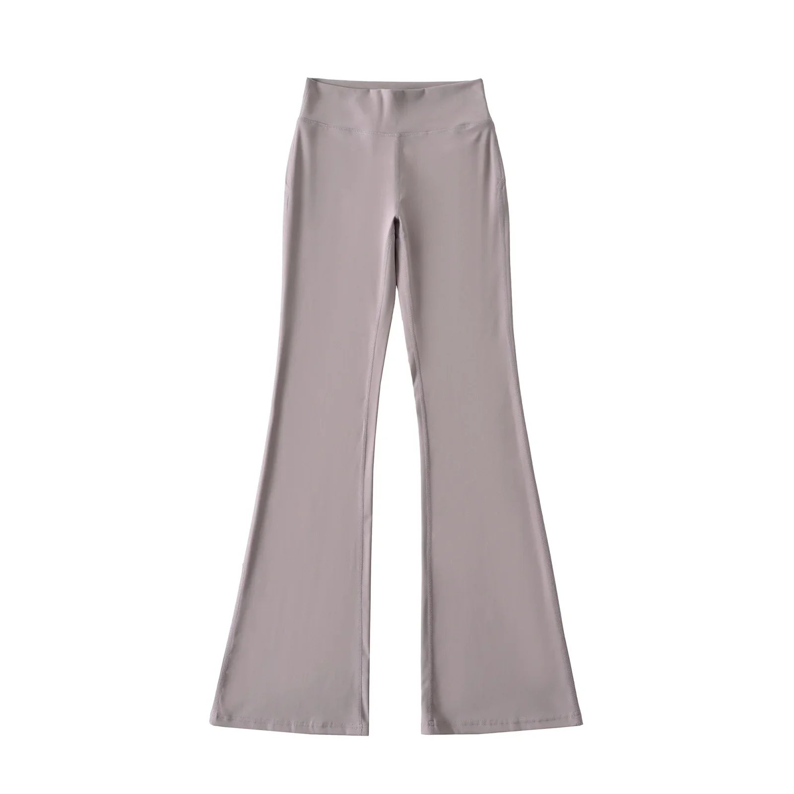 Slim Fit Fashionable Bell Bottom Pants Women's Sexy Casual Trousers High Waist Nylon Fabric Ladies' Micro Flared Pants
