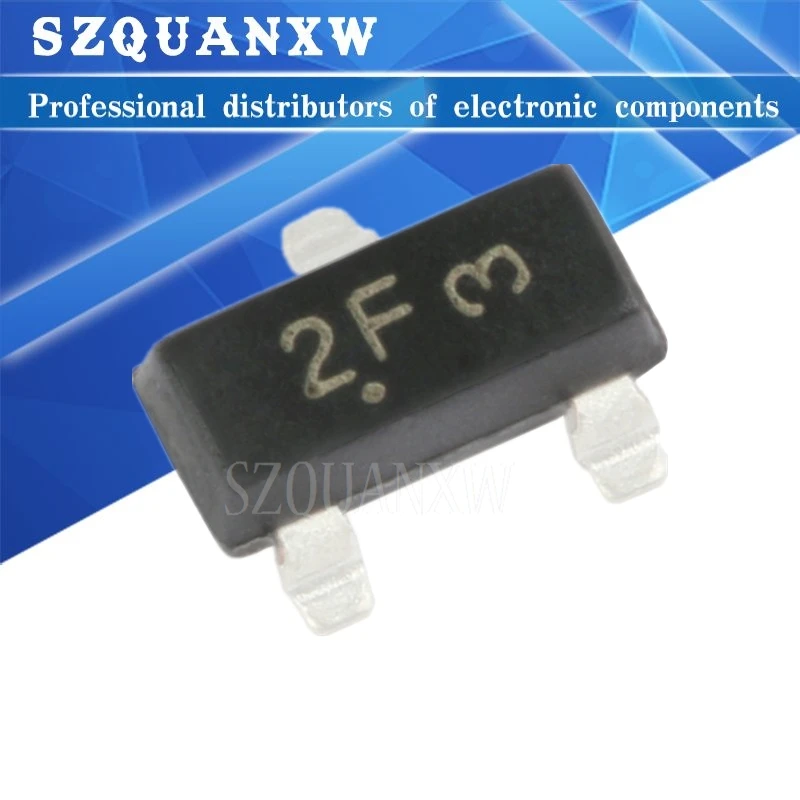 100PCS/Lot Transistor MMBT2907ALT1G MMBT2907A MMBT2907 2N2907 2F SOT-23 0.8A/60V SMD Triode