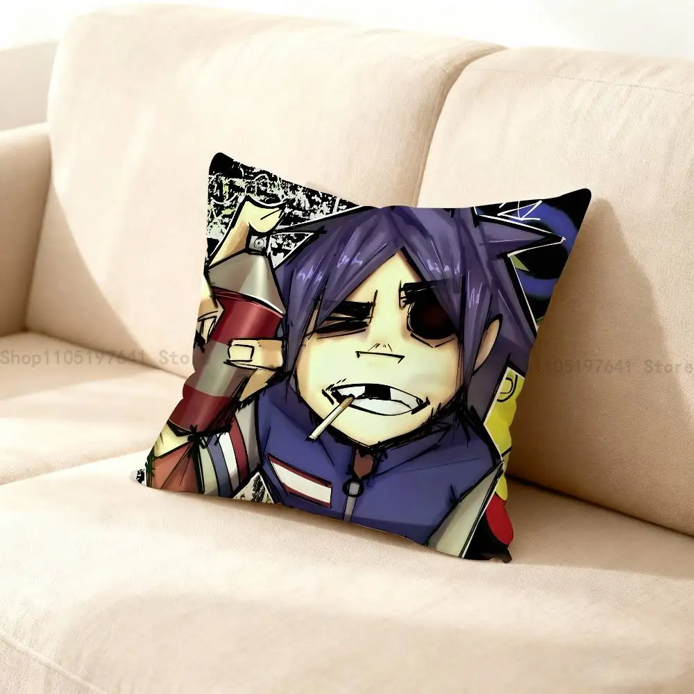 Noodle G-Gorillaz Anime Celebrity Merchandise All-Match Printed Pillow Case Sofa Car Office Room Decoration Protector