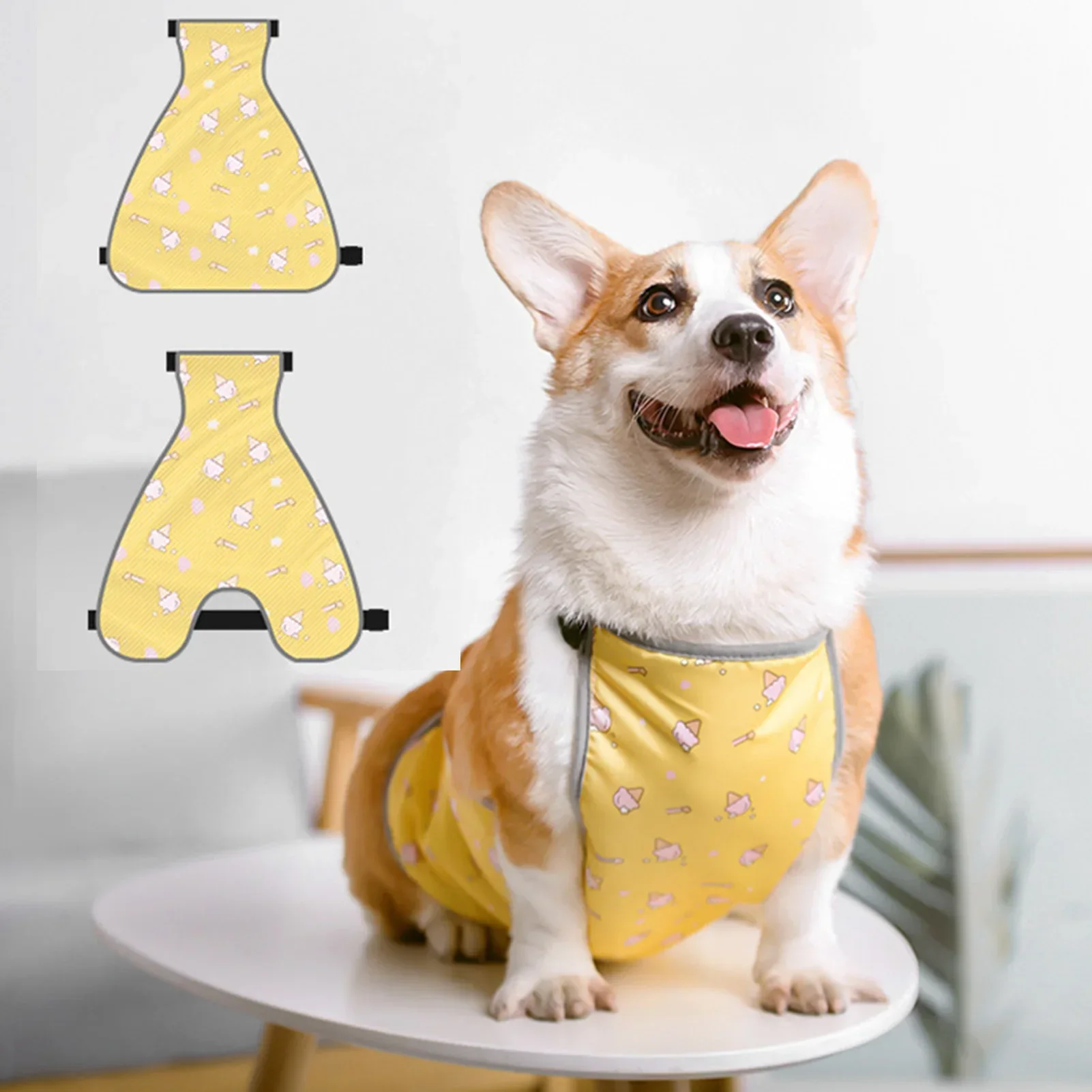Warm Pet Belly Vest Waterproof Prevent Cold Wet Dog Belly Cover Protector Harness For Corgi Short Leg Puppy