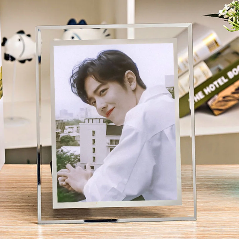 Xiao Zhan Photo With Frame Xiaozhan Guwei Photos Guwei Peripheral Picture Frame Posters Wall Stickers for Desk Decoration