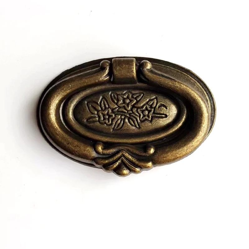 European Retro Old Drop Ring Drawer Shoe Cabinet Dresser Cupboard Knob Antique Bronze Furniture Door Hardware Handle Pull