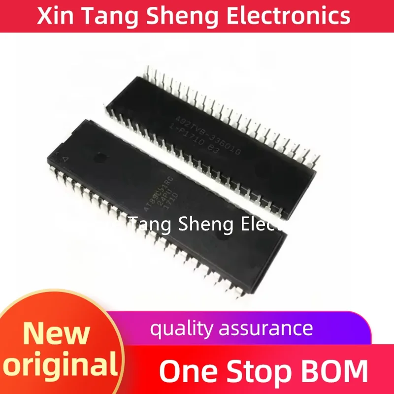 New AT89C51RC-24PU AT89C51RC-24PC AT89C51RC-24PI in-line DIP-40 chip microcontroller electronics