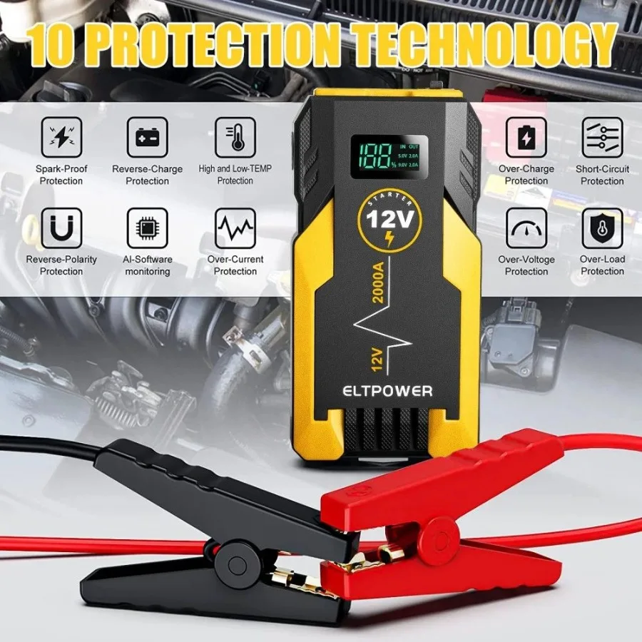 ET05 2000A سيارة محمولة Jump Starter أصفر