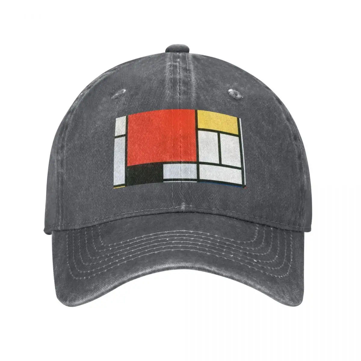 Piet Mondrian, Composition in red, yellow, blue and black Baseball Cap Snap Back Hat fishing hat Girl Men's