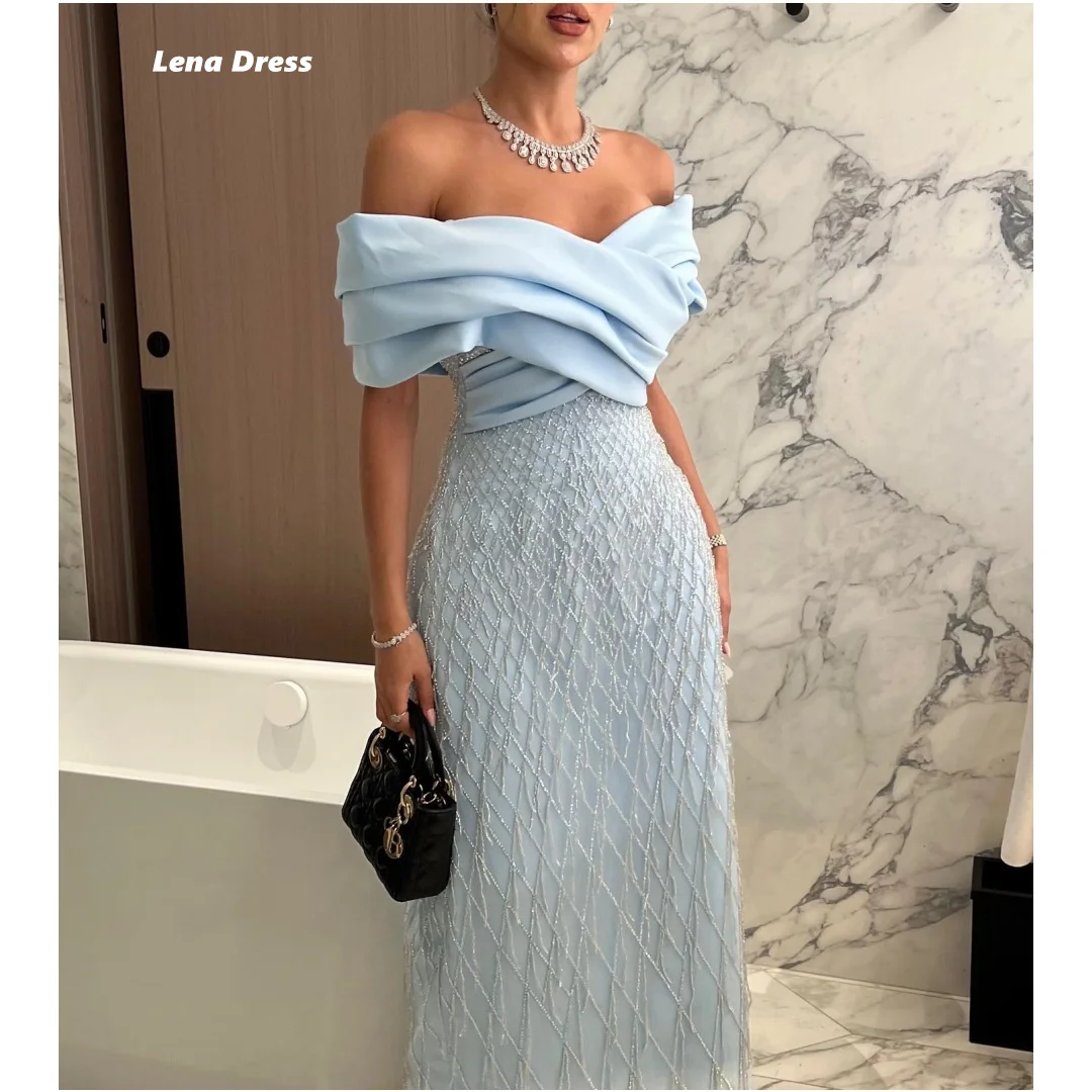 Lena Fish Tail Women Evening Dress Beaded Embroidered Lace Luxurious Women's Evening Dresses for Special Occasions Custom Made