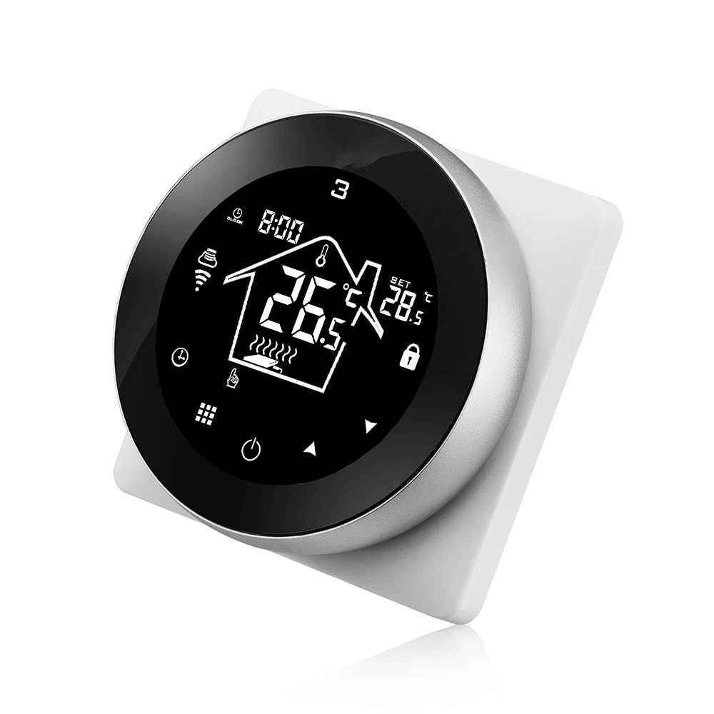 

WiFi Thermostat Programmable Thermostat 16A Electric Heating Remote Control with LCD Touchscreen/ Children Lock/ Anti-Freez
