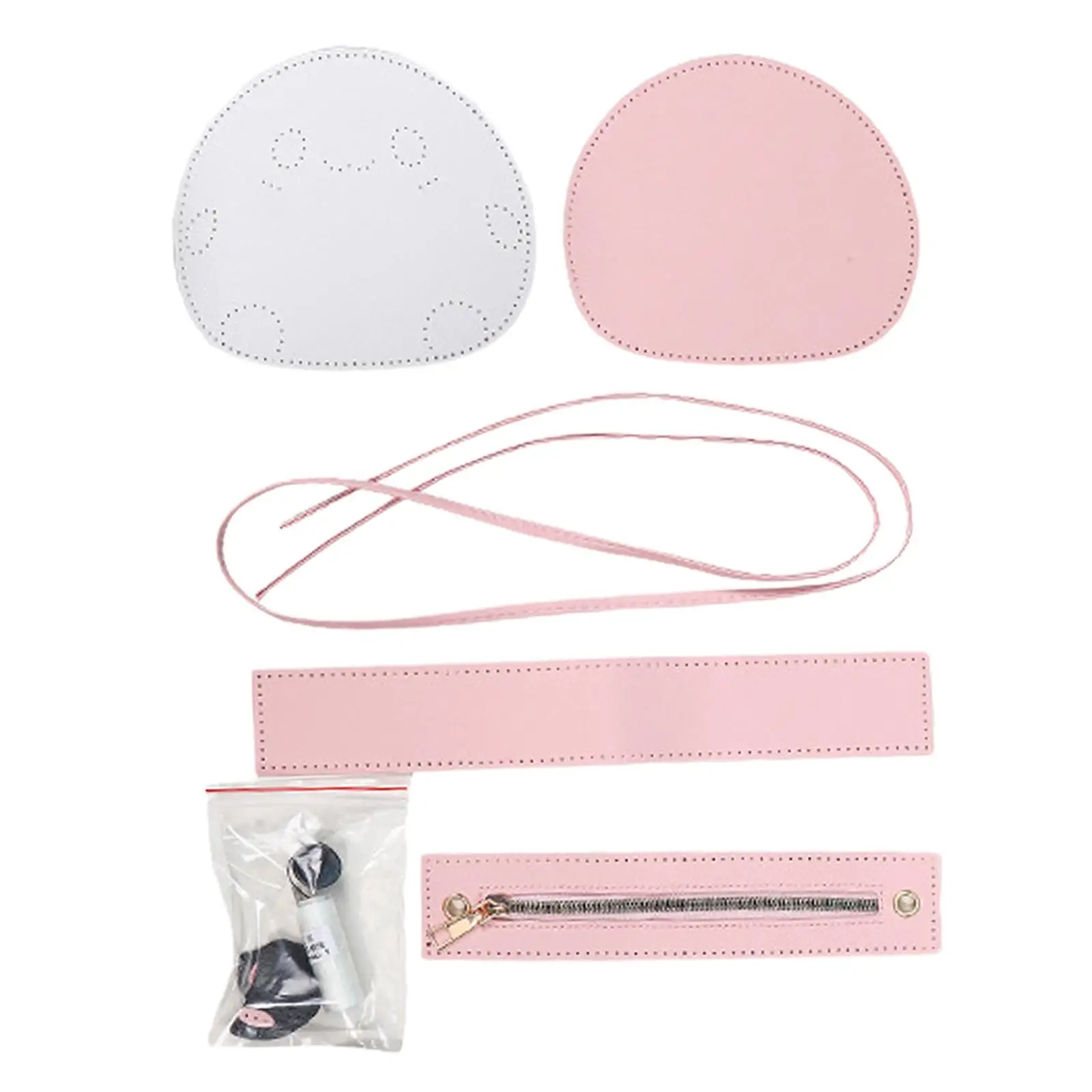 DIY PU Leather Bag Making Kit Knitting Leather Craft Sewing Craft Kits Make Your Own Bag Cute PU Leather Crossbody DIY Bag Kit
