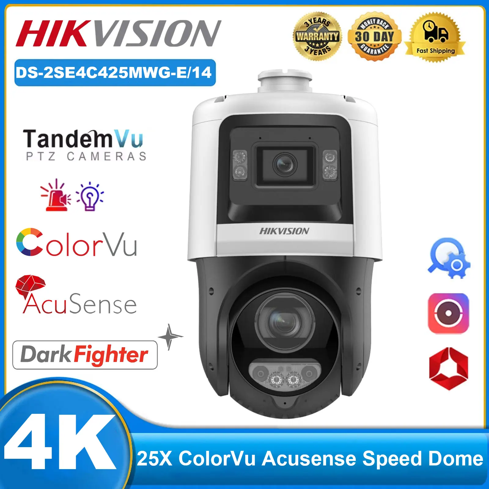 Hikvision TandemVu PTZ IP-Kamera DS-2SE4C425MWG-E/14 DS-2SE2C400MWG-E/14 DS-2SE4C425MWG-E/26(F0) Acusense Panorama-Speed-Dome