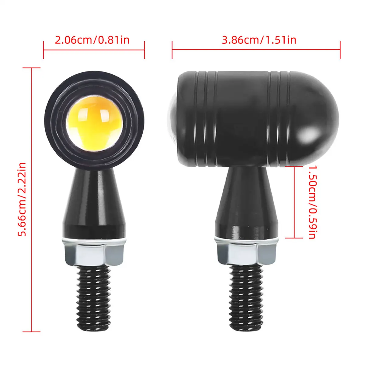2pcs Motorcycle Number License Plate Lamp Mini Rear Tail Light Parking Brake Turn Signal Lights Indicator For Scooter Motorbike