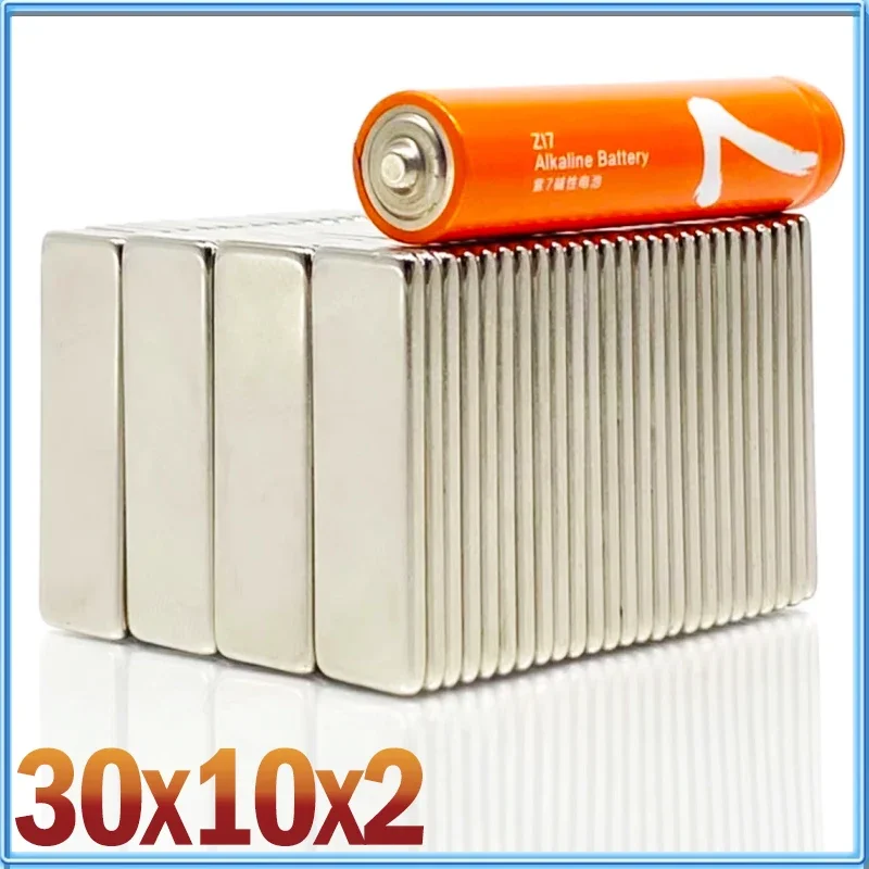 30x10x2mm 5/10/20/50/100/500pcs N35 Super Strong Neodymium Powerful Block Magnets 30*10*2 Magnetic Materials Permanent Magnet