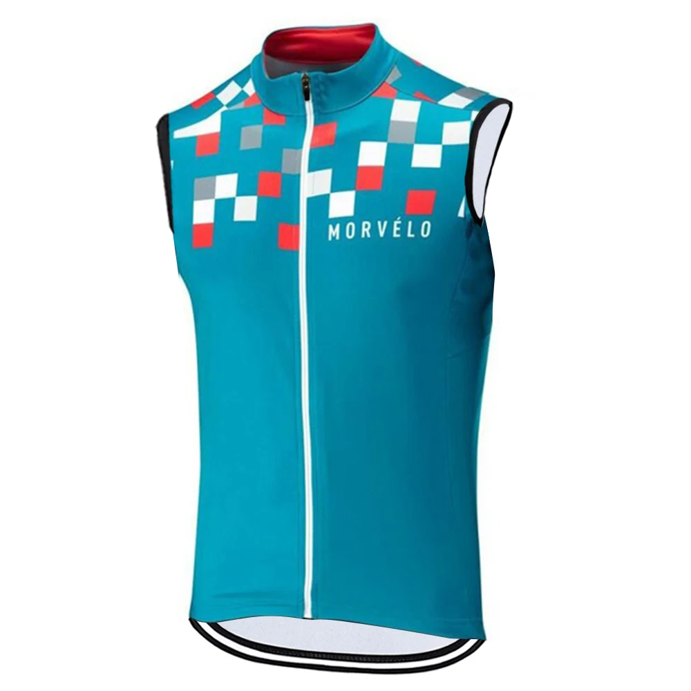 Morvelo Men Pro Team Cycling Jersey Summer senza maniche Cycle Vest traspirante MTB Bike Bicycle Jersey Maillot Sport Gilet Ciclismo