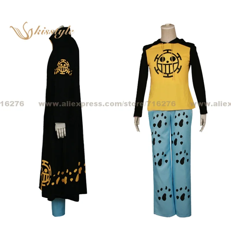 Kisstyle Fashion Anime OnePiece Trafalgar Law Two Years Later Whole Set Uniform COS Clothing Cosplay Costume,Customized Accepted