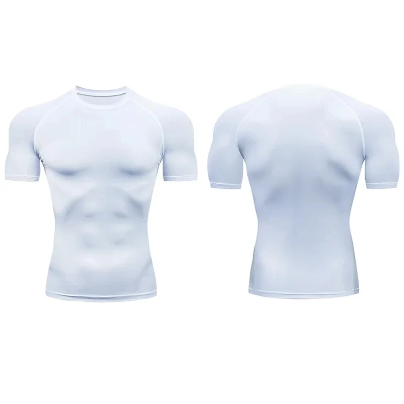 T-shirt uomo aderente in poliestere per allenamento