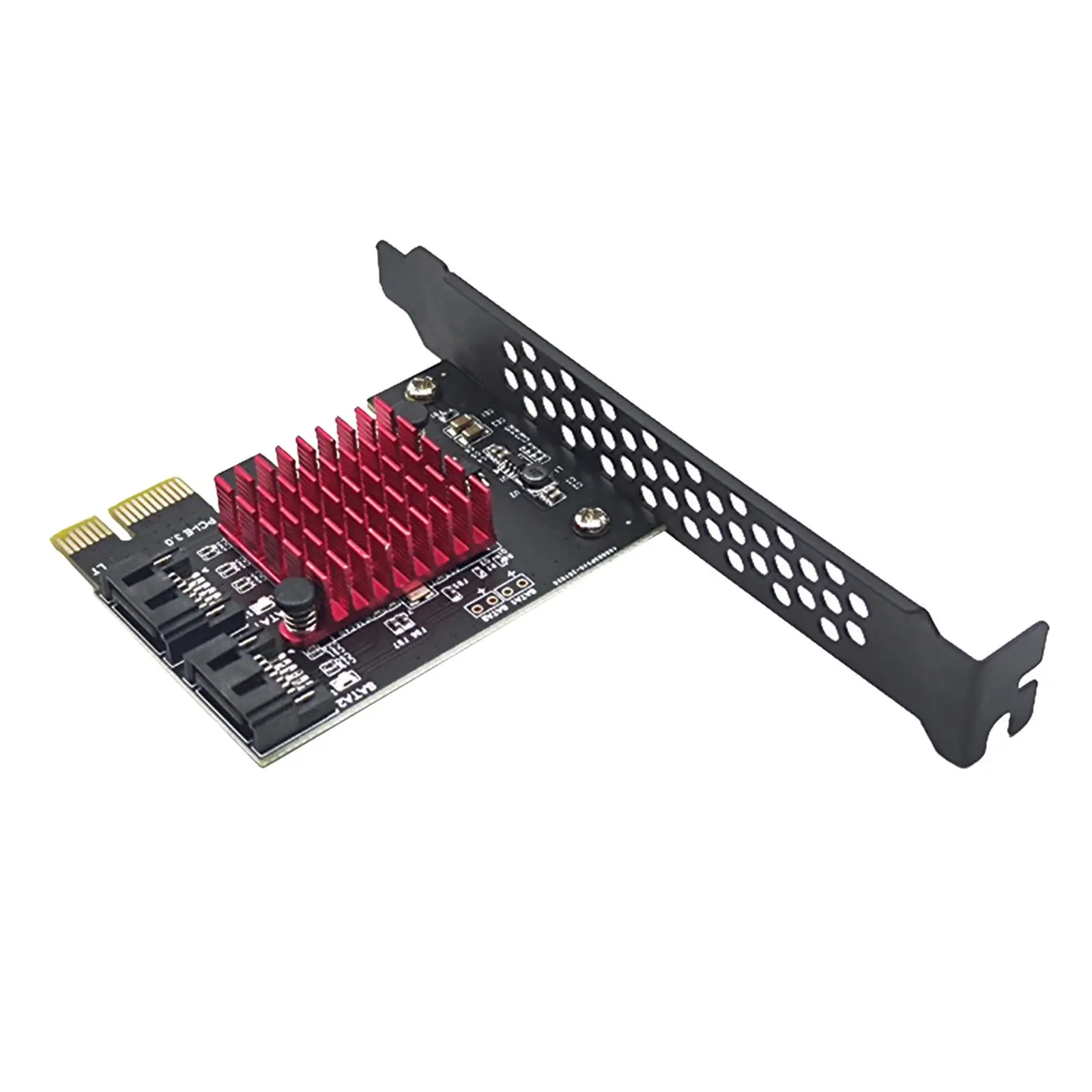 

Карта расширения PCI-Express с 2 портами, PCI-E 1x Gen3 на SATA3.0 6 Гбит/с, металлический адаптер для HDD/SSD, компьютеров, ПК, ноутбуков