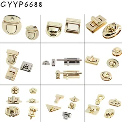 2-20Sets Metal Press Locks Clasp For Bags Handbags Shoulder Purse Clasp Closure Turn Twist Lock Buckles Replacement Accessories