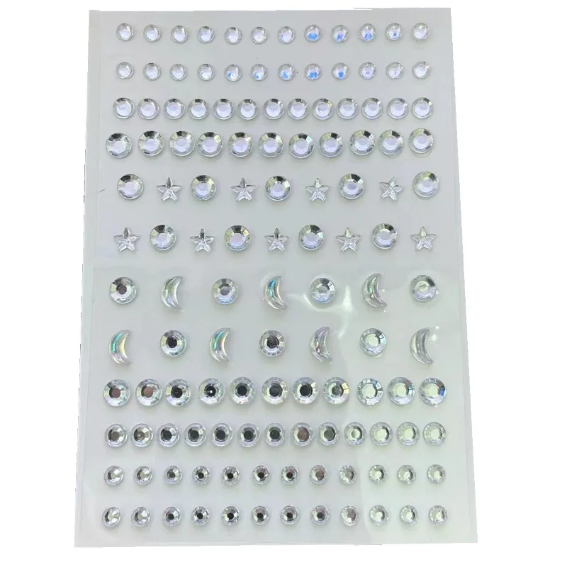 Acrylic Mini Korean Ins Star Moon Heart Self Adhesive DIY 3D Stickers for Scrapbooking Phone Case Personalization Decoration
