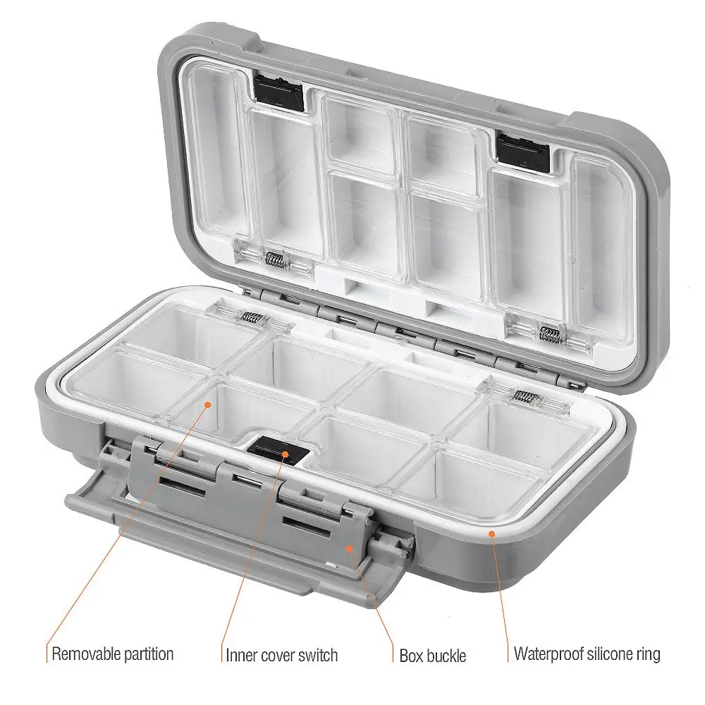 

Multifunctional 30 grids Tackle Waterproof Storage Double Side Lure Case Fishhook Case Bait Container Fishing Box