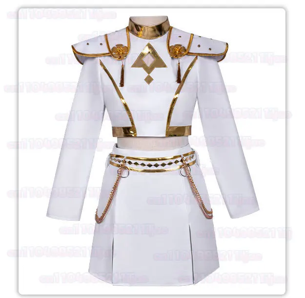 Girls Kpop Mira Cosplay Costume Kids Demon Hunters Zoey Rumi White Costume Set Stage Performance Children Halloween Clothes
