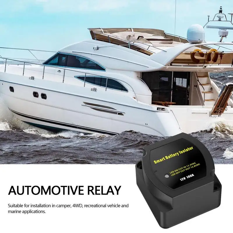 Battery Isolator 12V Battery Relay Marine Isolator Controller Car Battery Controller Dual Battery Voltage Sensing VSR Relay