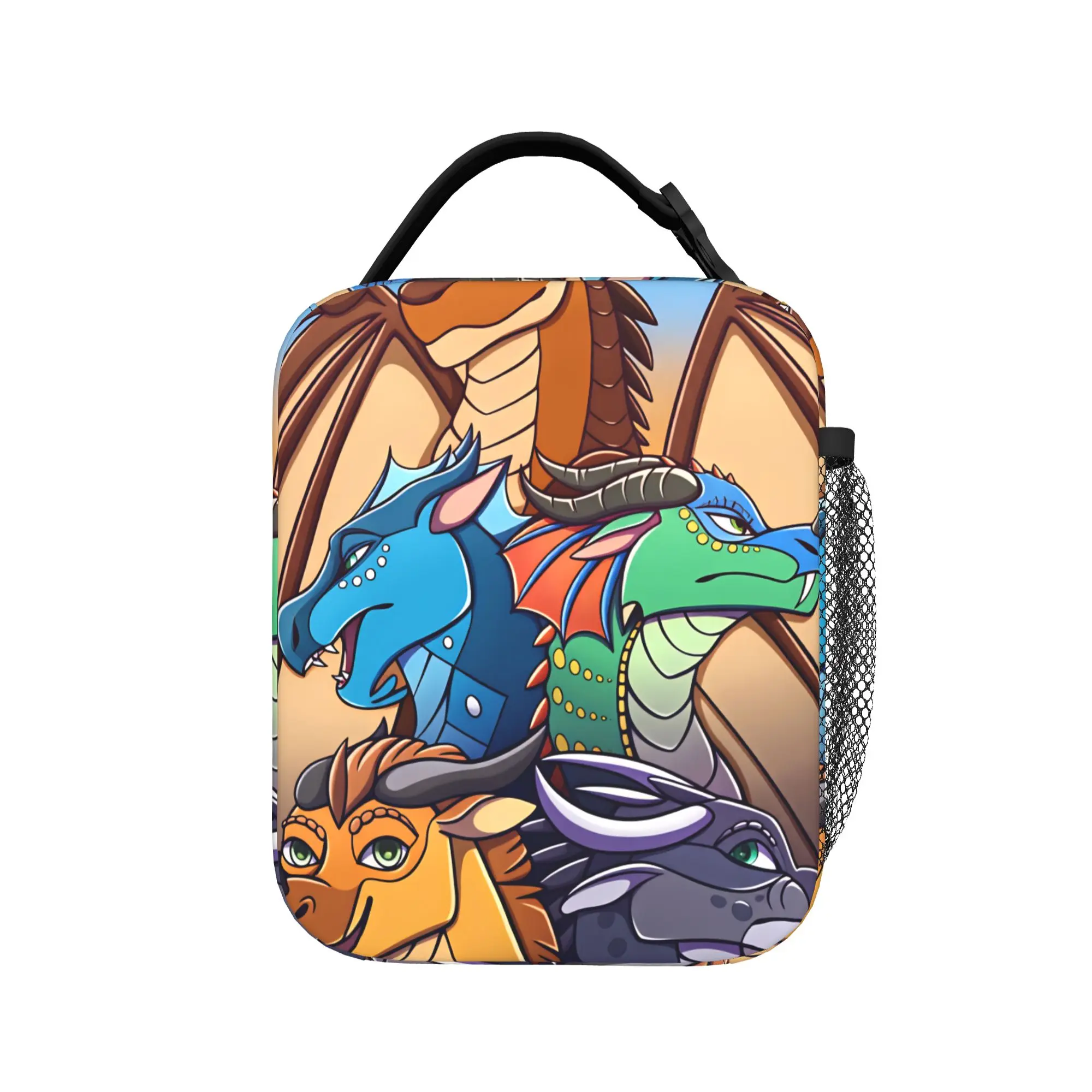 Wing Of Fire dragons Lunch Bag  Vintage Lunch Box School  Insulated Thermal Lunch Bags For Women Waterproof Graphic Cooler Bag