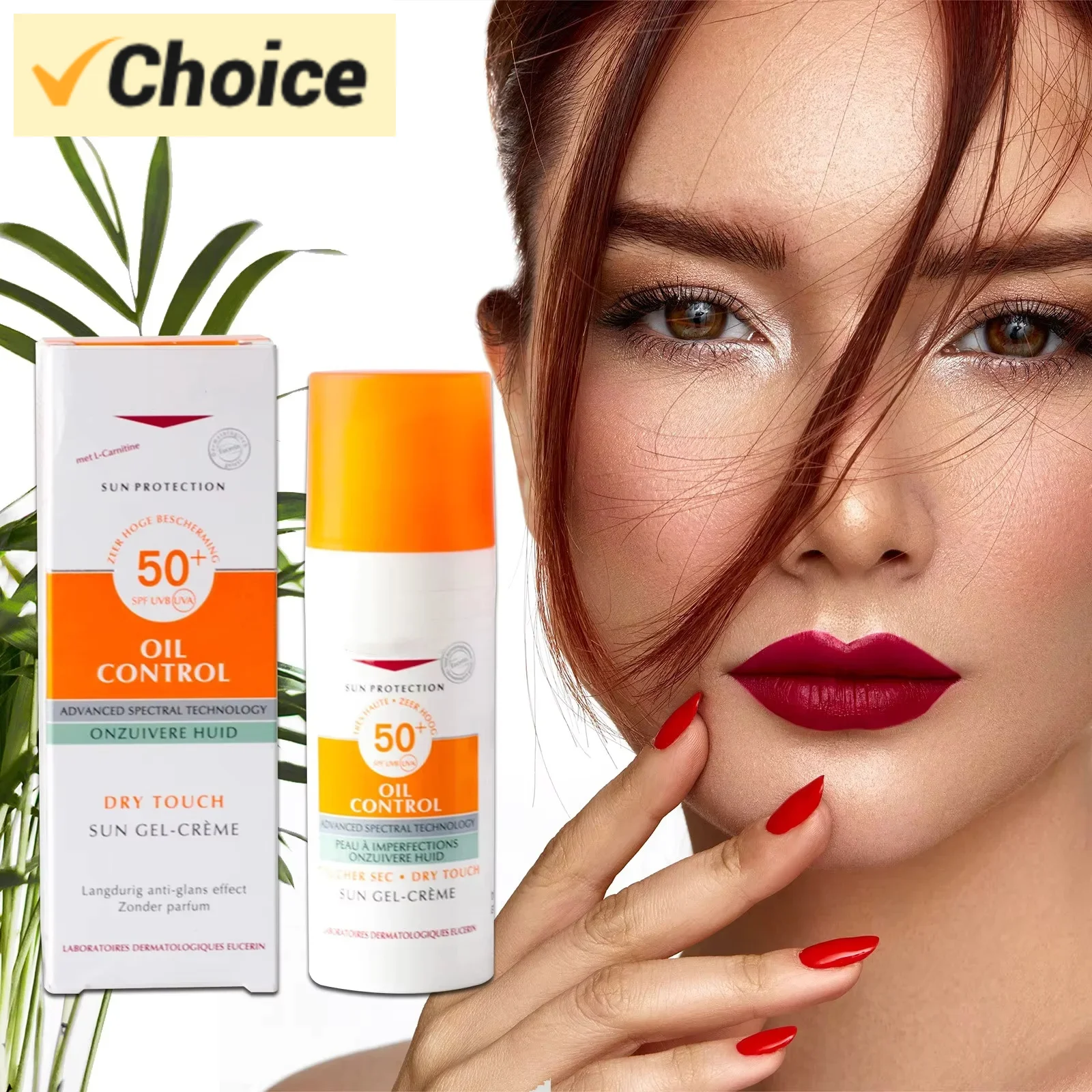 1/3 Stück Ölkontroll-Sonnenschutz für fettige und akne neigende Haut, Sonnenschutz, erfrischender Cace, 50 ml