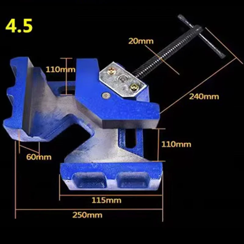 Electric Welding Fixture 90 Degree Right Angle Welding Positioner Clamp Fixed Angle Auxiliary Tool 220V
