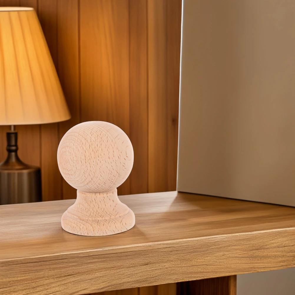 

Solid Wood Decorative Columns Finials for Indoor Staircases Wooden Fence Post Ball Bed Posts Steamed Bun