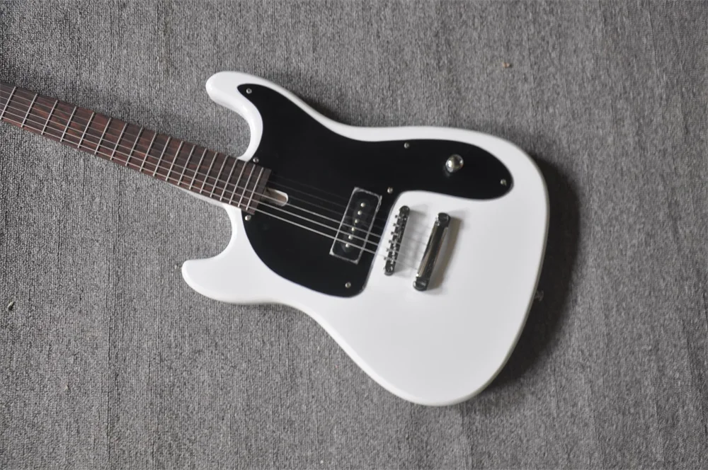 White Body 6 Strings Electric Guitar With Rosewood Fretboard Chrome Hardware Customization Service