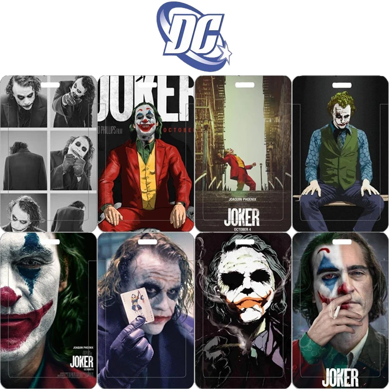 Portatarjetas de negocios con diseño de Joker de DC Comics, portatarjetas de crédito con insignia, funda de autobús, suministros para hombres y mujeres, regalos para estudiantes