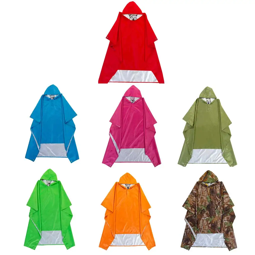 Raincoat Rain Cape Poncho Picnic Mat Hooded Fashion Outdoor Riding Outdoor Tent Rainshade Picnic Mat Army Rain Coats