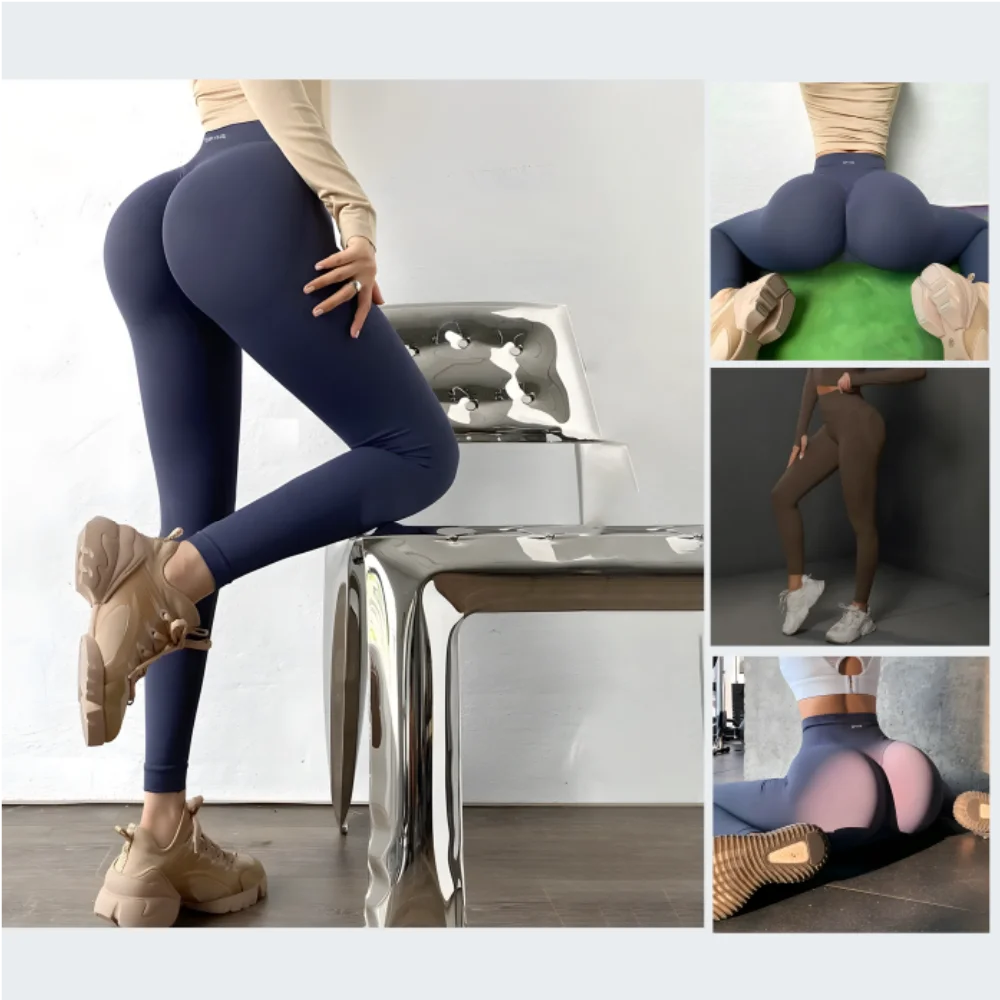 Mallas de impacto para Yoga para mujer, pantalones sin costuras rizados, mallas de alta calidad, pantalones de Fitness de costilla baja, medias de Fitness de estiramiento alto,Yog