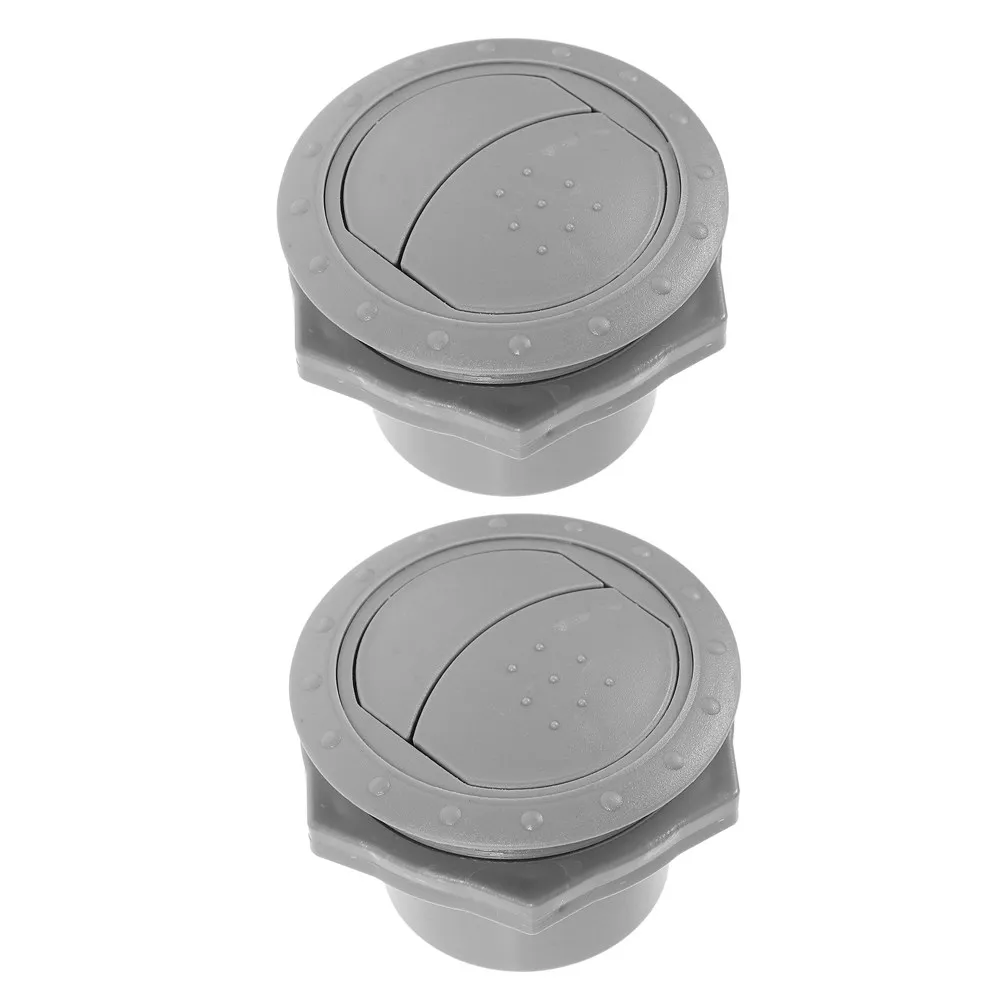 

2Pcs Round Air Conditioner Vent Covers Adjustable Dashboard Deflector for Rv Bus Car Air Vent Outlet Replacement