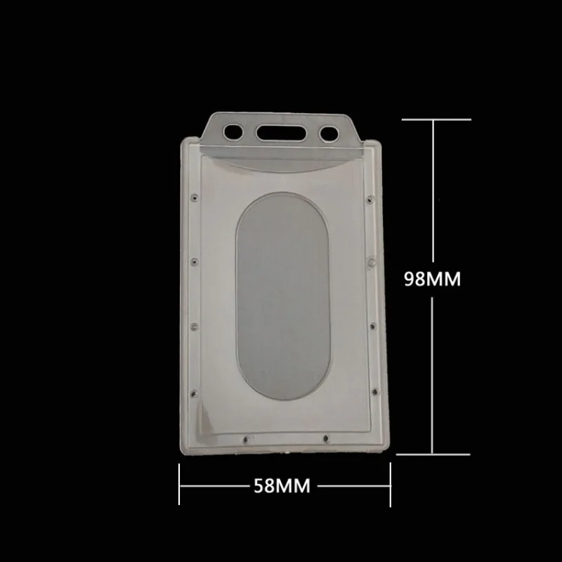 Damski Męski Prosty Przezroczysty Plastikowy Etui na Karty z PP Akrylowe Etui na Identyfikator Bankowy Karty Kredytowej Ochraniacz Akcesoria