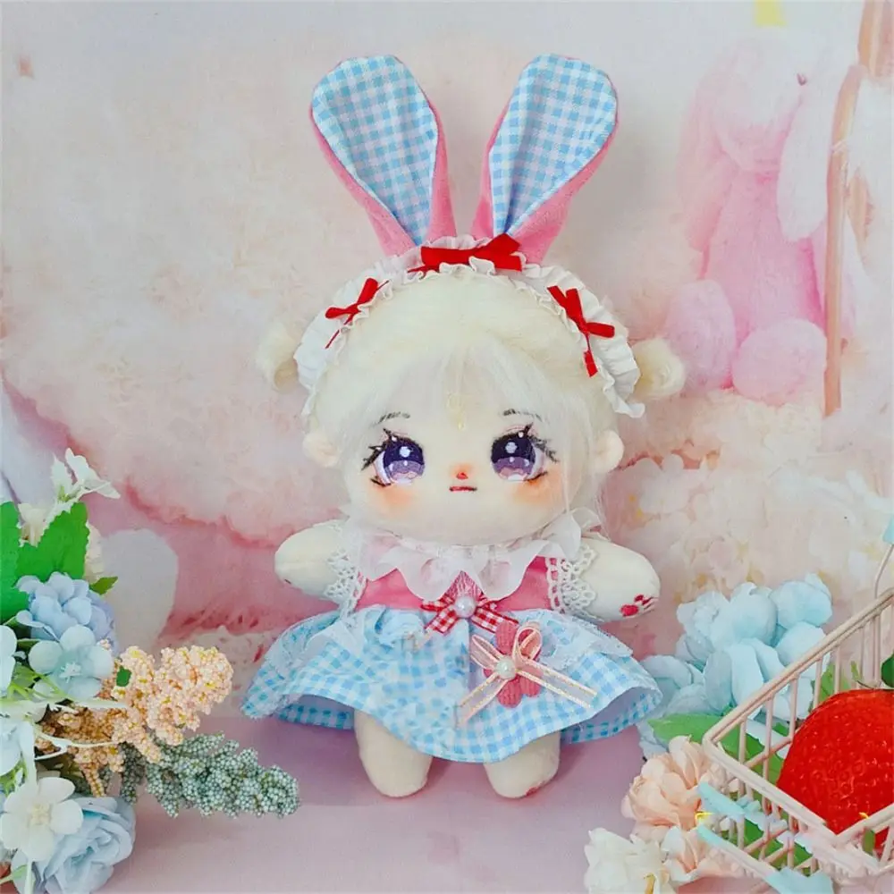 With Cartoon Headband Doll Lovely Clothes New 8 Styles Cute Princess Dress Doll Skirt 20cm Cotton Doll/EXO Idol Dolls