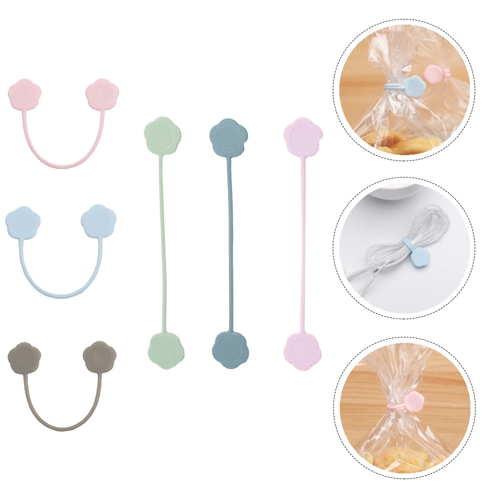 

6Pcs Silicone Magnetic Cable Winders Compact Organizers for Earphone USB Wire Holders Travel Office Home