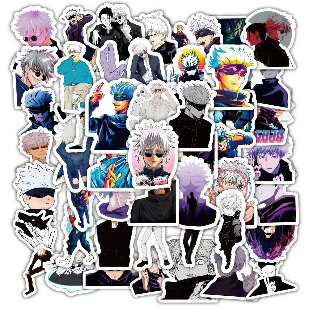 

10/30/60pcs Satoru Gojo Jujutsu Kaisen Anime Stickers Cool Cartoon Decal Kid Toy DIY Skateboard Suitcase Laptop Graffiti Sticker