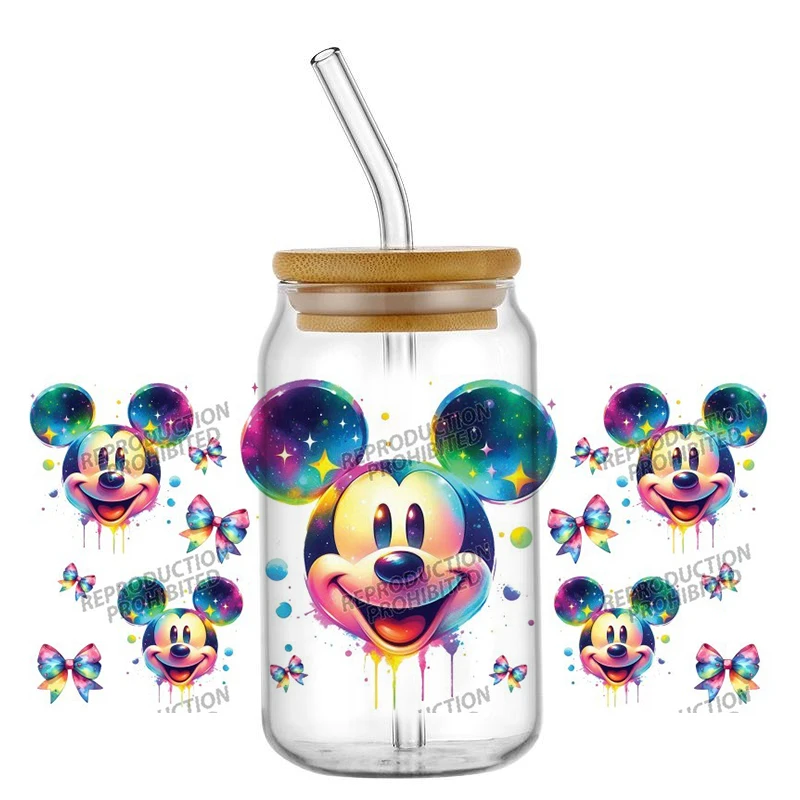 منتج جديد ثلاثية الأبعاد ديزني ميني ماوس UV DTF ملصق مضاد للمياه لتقوم بها بنفسك التفاف ملصق مائي ل 16 أوقية كوب القدح يلتف سهلة التطبيق #1