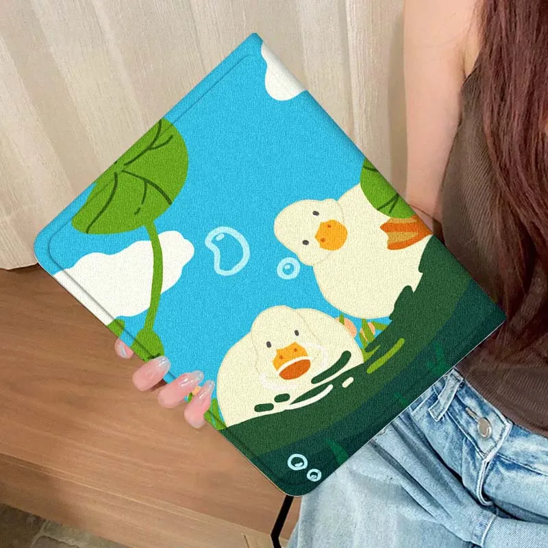 نمط توضيحي على شكل بطة لهاتف Xiaomi Mi Redmi Poco Pad 2 4 5 7S 6S 6 7 8 Max Plus Ultra SE Pro K 2025