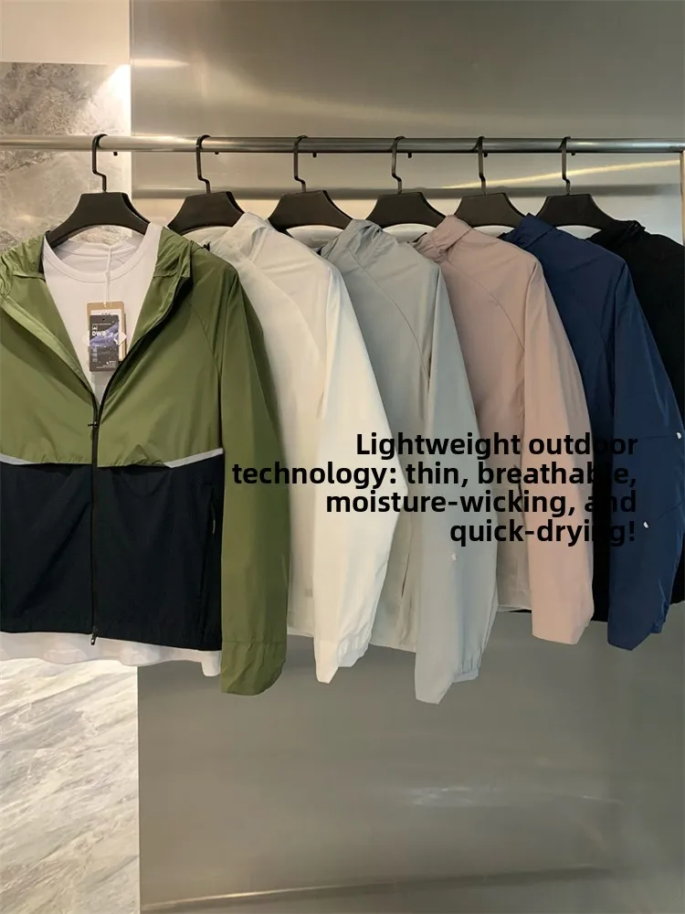 

Итальянская роскошная светоотражающая легкая мужская куртка для весны и лета, быстросохнущая ткань, облегающий крой, для пар