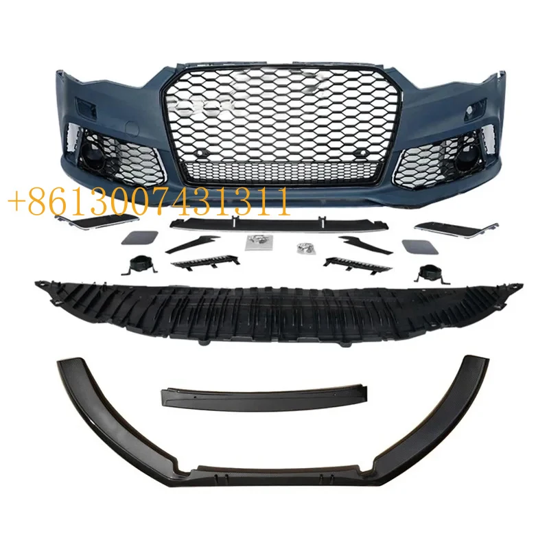 

FactoryCar 2016 -2018 A6 S6 Front Bumper Body Kit 6 Style Look With Grille A6 S6 C7.5 2016 2017 2018