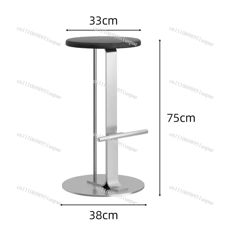 For Scandinavian Bar Stools, Solid Wood & Iron Height-Adjustable, Wide Base Counter Seats, Bistro-Grade Home Bar Furniture