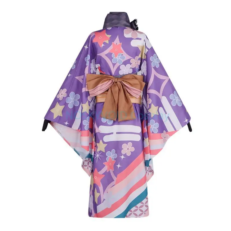 2024 Anime Akemi Homura Cosplay Kimono Sets Puella Magi Madoka Magica Costumes Cosplayer Sakura Festival Japanese Wafuku Outfits