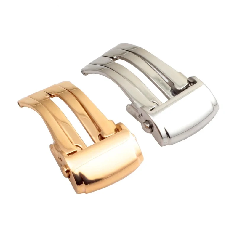 18 مللي متر مشبك قابل للطي لموريس لاكروا حزام ساعة اليد الحرفية الفولاذ المقاوم للصدأ مشبك حزام الساعات المشبك الفضة الذهب الوردي الذهب #1