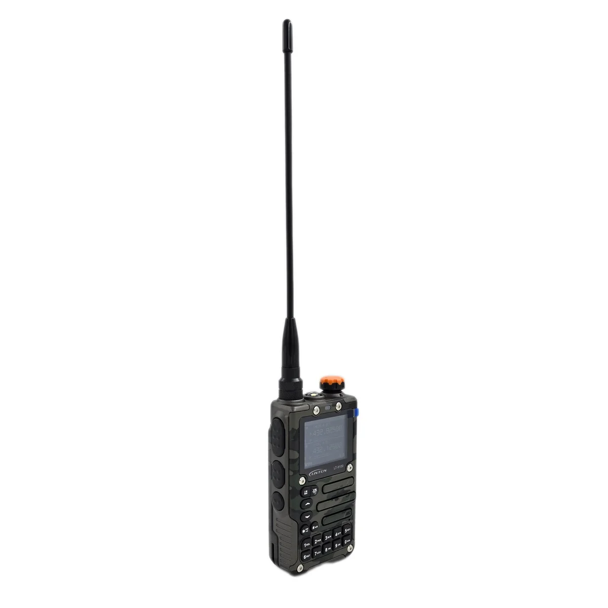 

Портативная беспроводная рация LINTON LT-9100, камуфляжная, многодиапазонная, 18-630 МГц, 840-1300 МГц, прием HF/FM/AM, интерком с USB-C